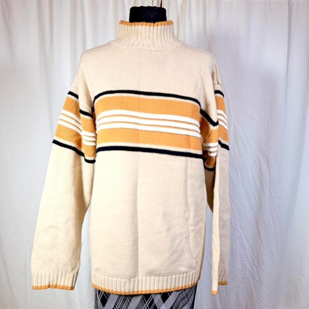 Vintage‎ Southpole Cream Mock-Neck Sweater – Size L (Fits L)  (early 2000s era)